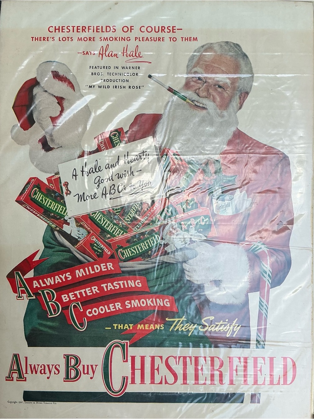 Vintage Chesterfield Cigarette 1947 Collectible